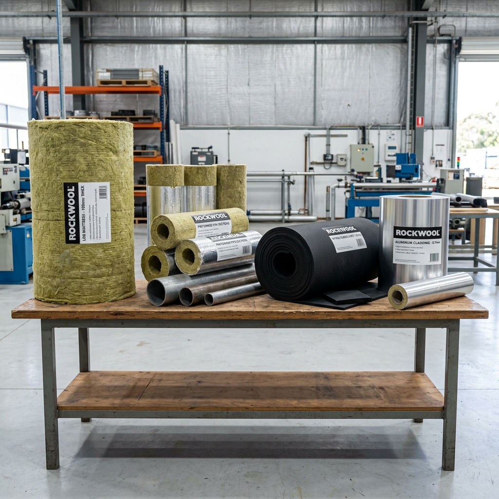 Industrial insulation rockwool LRB and cladding materials